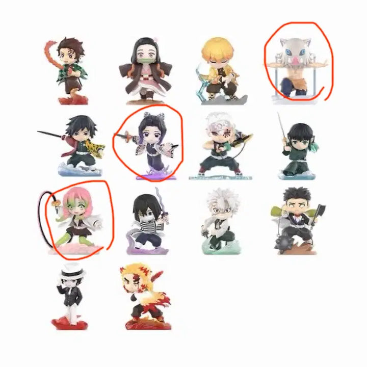 [BUNJANG] Demon Slayer Pop Mart Battle Series Shinobu, Mitsuri, Inosuke Bundle Set / 일괄) 귀멸의칼날 팝마트 배틀시리즈 시노부 미츠리 이노스케