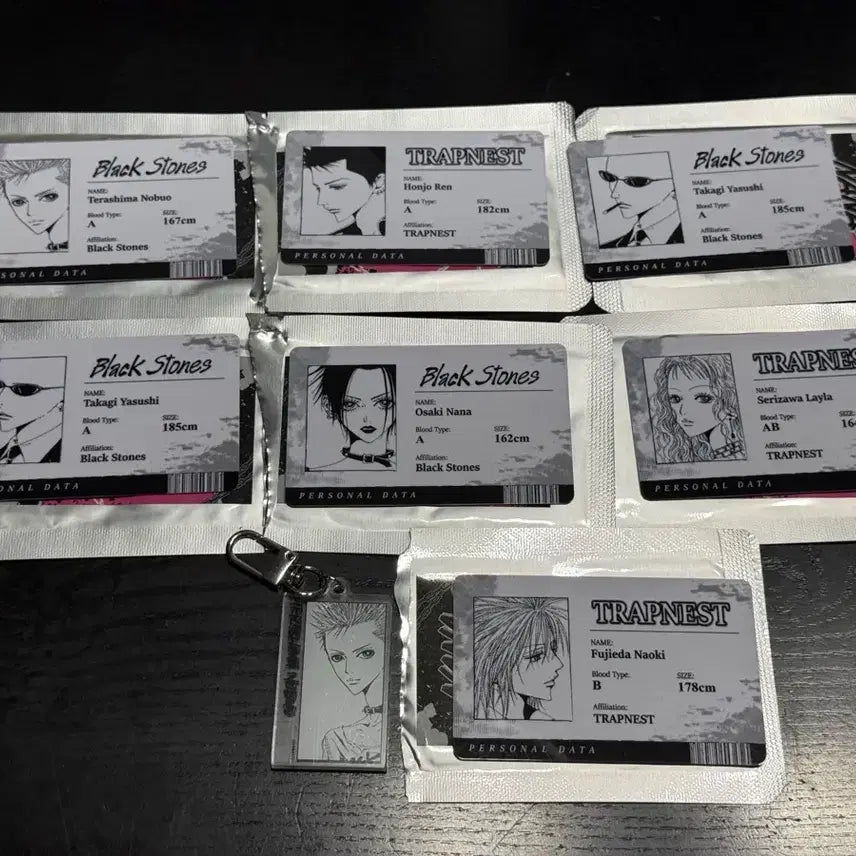 [BUNJANG] NANA Profile Card Keyring Set / 나나 투니크 nana 프로필 카드 키링 렌 나오키 노부 레이나