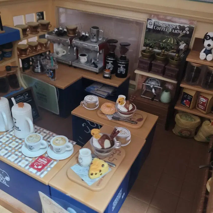 [BUNJANG] Snoopy Roastery Cafe Re-Ment 8-Piece Full Set / 스누피 로스터리 카페 리멘트 8종 풀세트