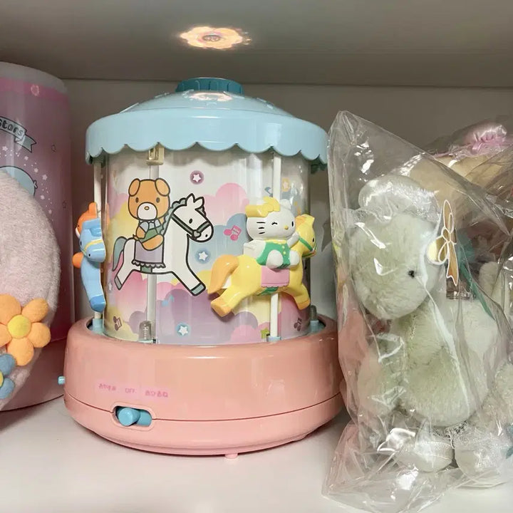 [BUNJANG] Hello Kitty LED Music Box Carousel Lamp / 헬로키티 led 램프 오르골
