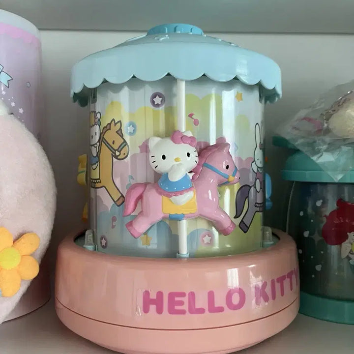 [BUNJANG] Hello Kitty LED Music Box Carousel Lamp / 헬로키티 led 램프 오르골