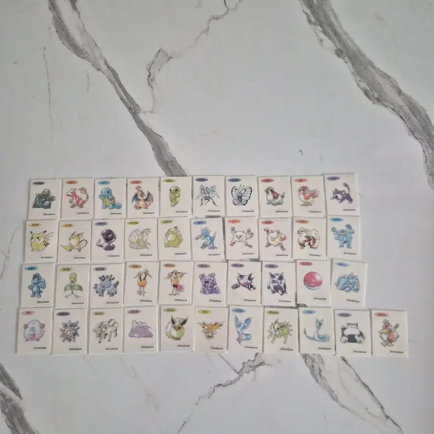 [BUNJANG] Pokemon 30th Anniversary Art Seal Bundle Set (41 pcs) / 포켓몬 띠부씰 30주년 아트씰 41장 일괄판매합니다