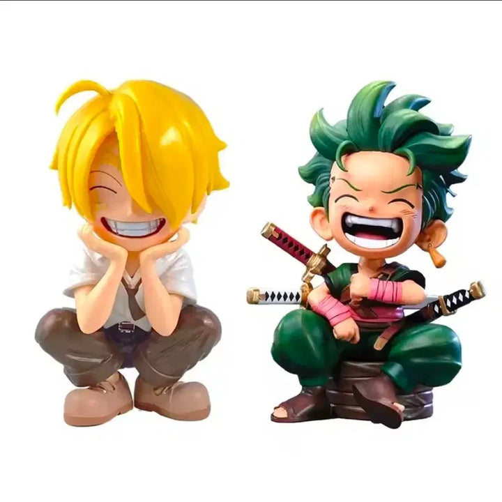 [BUNJANG] One Piece Zoro &amp; Sanji SD Style Figures Set / 원피스 조로 상디 피규어 2종 세트