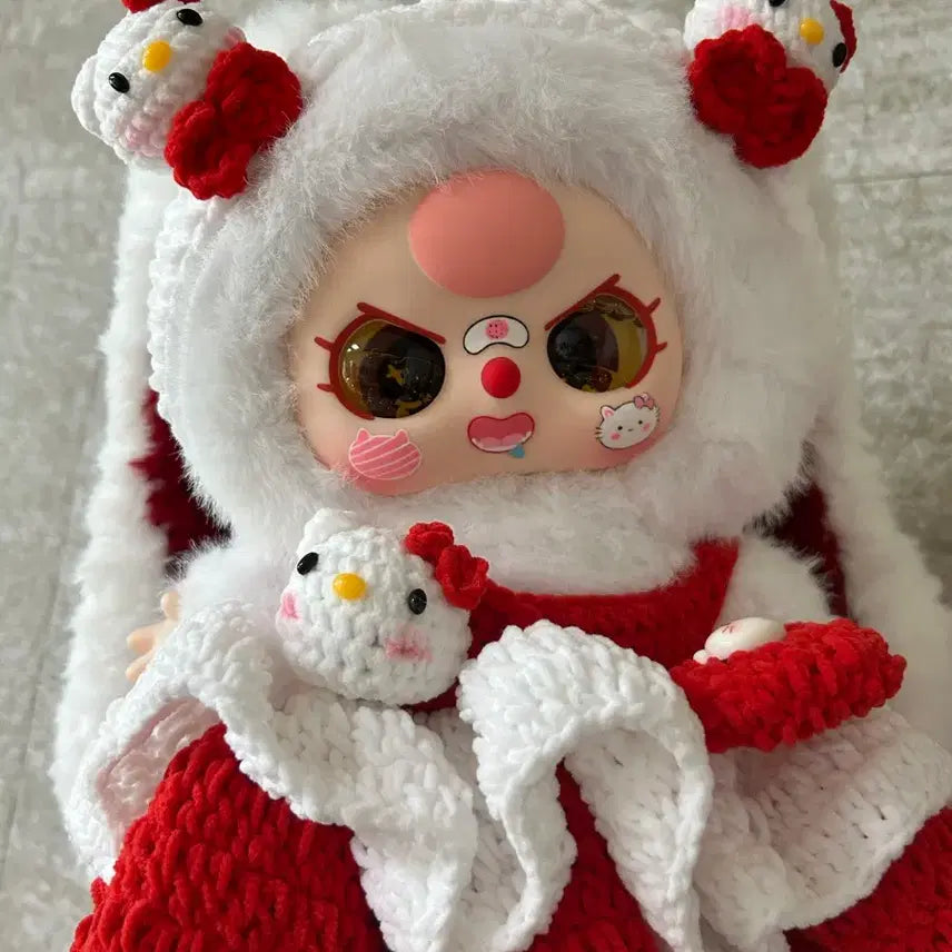 [BUNJANG] Baby 3400 Custom Doll Santa Outfit Chick Charm / 베이비쓰리400 금물눈 키티커스텀 인형