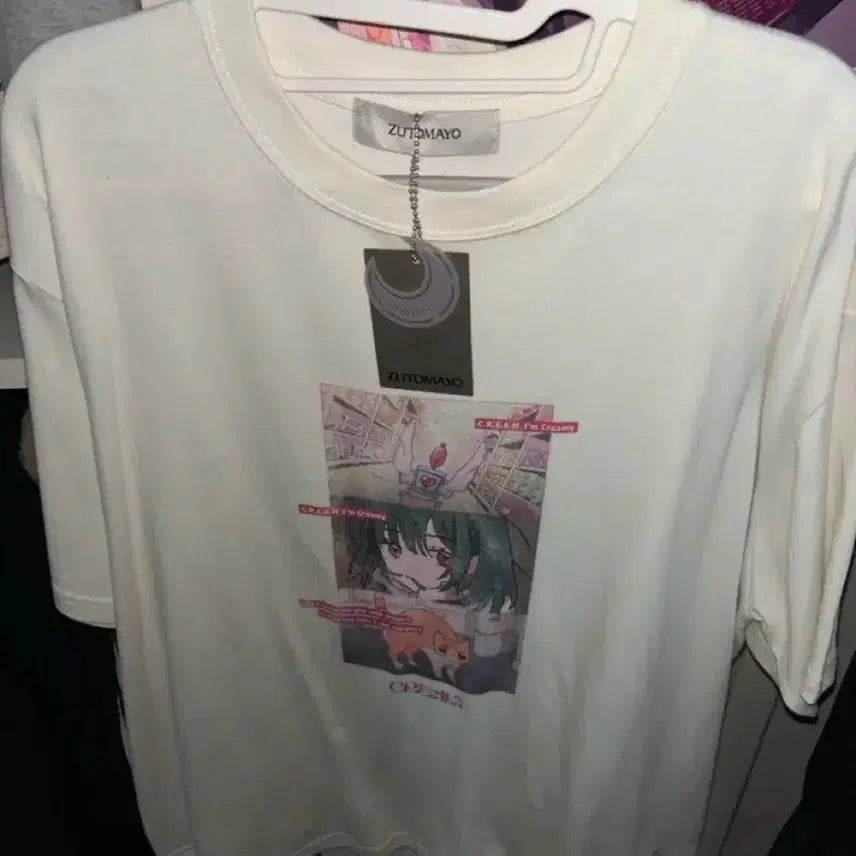[BUNJANG] Zutto Mayoi Cream Vintage T-Shirt (Size L) / L사이즈 제발사주세요 즛토마요 크림빈티지 티셔츠 좀크라 투어