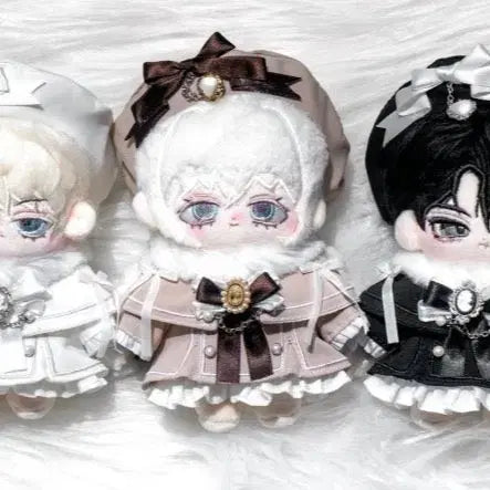 [BUNJANG] 10cm Doll Clothes (Wooblevy White) - Unbranded Cotton Doll Outfit / 10cm 인형옷 우블 레브리 화이트무속성 솜인형 누이옷