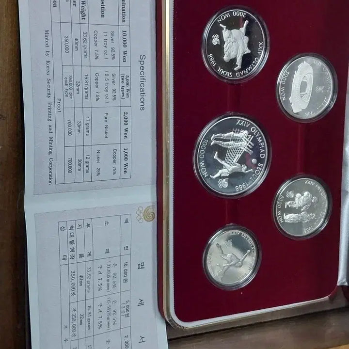 [BUNJANG] 1988 Seoul Olympics Commemorative Silver Coins (2nd/4th Issue) - 2 Sets / 서울 1988 올림픽 기념은주화(2차/4차) 2세트
