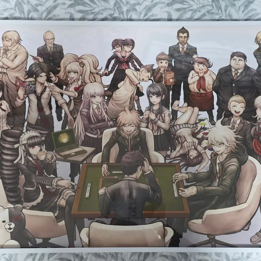 [BUNJANG] Danganronpa 1 &amp; 2 Reload Rui Komatsuzaki Official All Characters Mahjong A2 Poster with White Frame / 단간론파 1 2 리로드 코마츠자키 루이 공식 올캐러 마작 A2포스터 + 화이트 액자