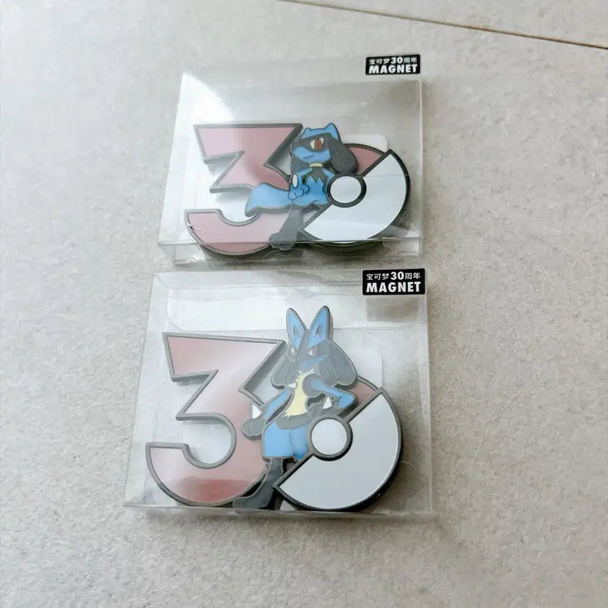 [BUNJANG] Pokemon 30th Anniversary Riolu Lucario Magnet Bundle Set / 포켓몬 중포센 리오르 루카리오 30주년 기념 마그넷 일괄
