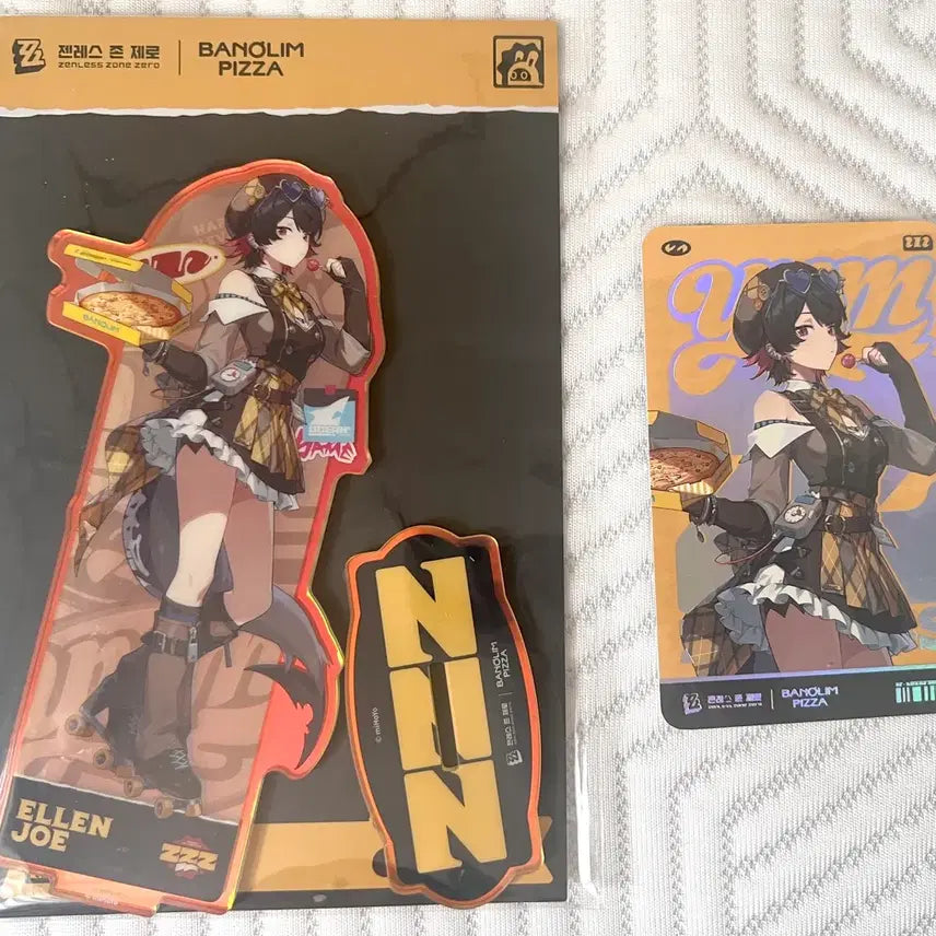 [BUNJANG] ZENZONE Zenless Zone Zero PiZZer Collabo Ellen Acrylic Stand &amp; Photocard Set / 젠존제 반올림피자 콜라보 엘렌 조 아크릴스탠드 리딤코드 포토카드 젠레스존제로