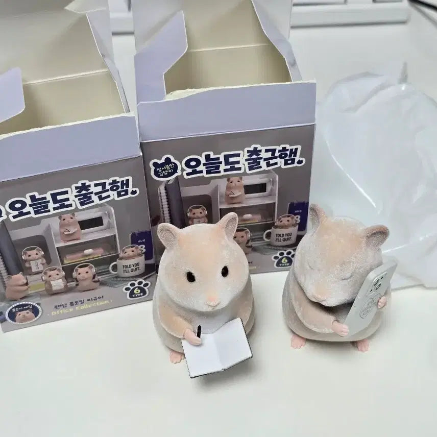 [BUNJANG] Kim Hamzzi Cloudy Ear Flocking Figure (Unsealed) / (단순개봉) 김햄찌 팝업 회의록 흐린귀 플로킹 피규어
