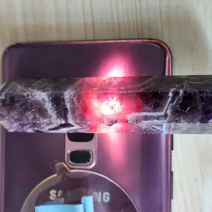 [BUNJANG] Natural Amethyst Obelisk (9.5cm) with Stand / 천연 자수정 오벨리스크(9.5cm) + 받침대