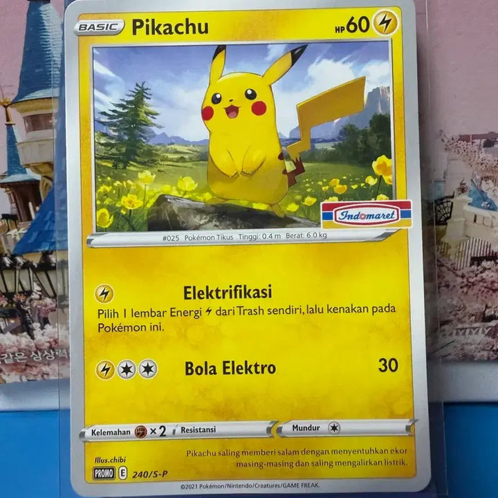 [BUNJANG] Pokemon Card Indo-Maret Promo Pikachu / 포켓몬카드 인도마렛 프로모 피카츄 A-급