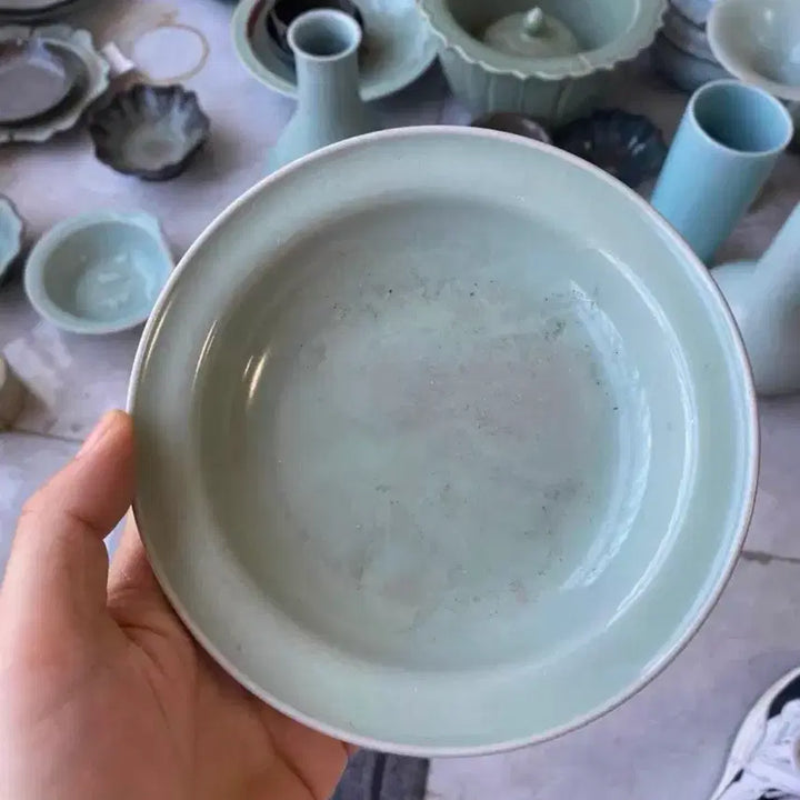 [BUNJANG] Authentic Qing Dynasty Celadon Glazed Plate / 진품 청나라중후기 용천요(운송시간13일)