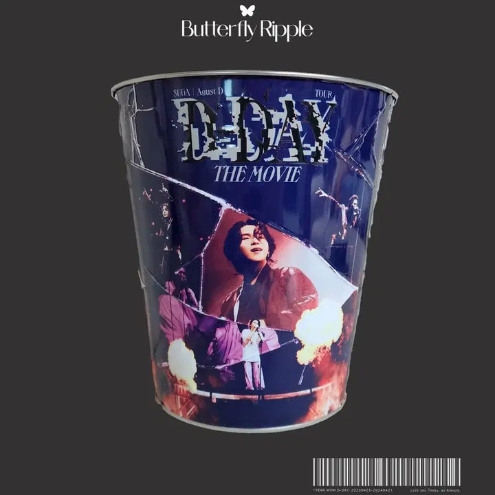 [BUNJANG] Suga D-Day The Movie Tin Bucket Popcorn Bucket / 슈가 무비 영화 디데이 틴버킷 팝콘통 새상품