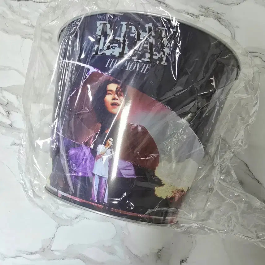 [BUNJANG] Suga D-Day The Movie Tin Bucket Popcorn Bucket / 슈가 무비 영화 디데이 틴버킷 팝콘통 새상품