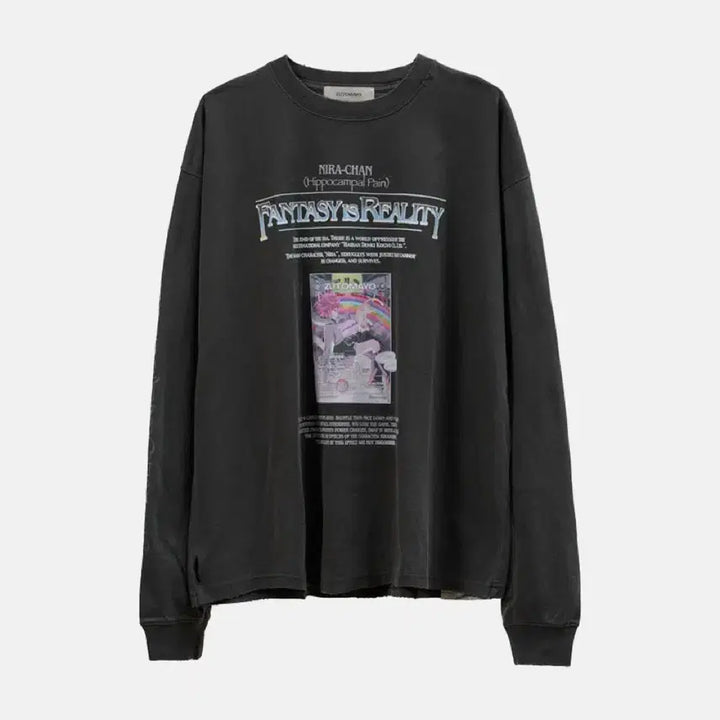 [BUNJANG] Zutto Mayoi Hamaniira Design Long T-Shirt XL / 즛토마요 해마니라 카드 디자인 롱티셔츠 XL 판매
