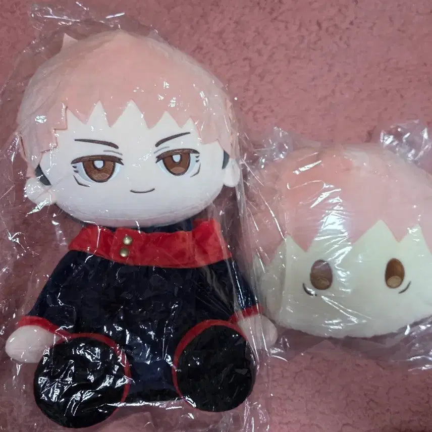 [BUNJANG] Jujutsu Kaisen Yuji Itadori Doll (A Prize) &amp; Face Cushion (D Prize) Bundle / (택포10)주술회전 중국 쿠지 A상 이타도리 유지 인형 + D상 쿠션
