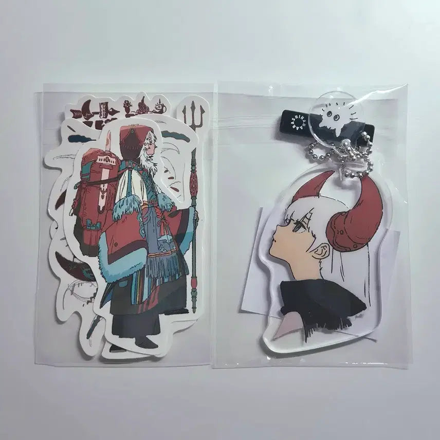 [BUNJANG] Eve (Utaite) Hanaarashi Keyring &amp; Sticker Bundle Set / 우타이테 Eve 이브 하나아라시 키링 및 스티커 일괄