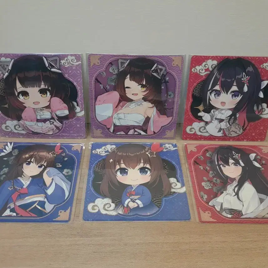 [BUNJANG] Hololive Nijisanji Collaboration Cafe Coasters (Set of 9) / 홀로라이브 니지산지 코스터