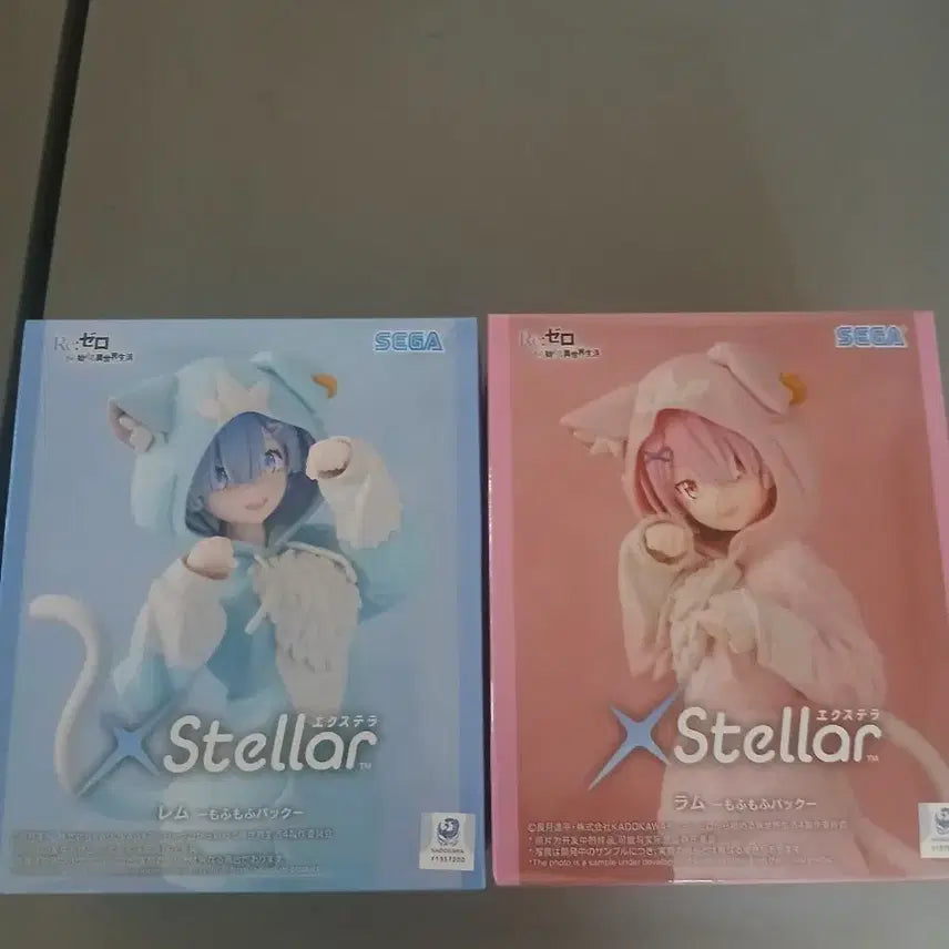 [BUNJANG] Sega Re:Zero Ram &amp; Rem Cat Ear Hoodie Figure / 최저가) 세가 렘 람 고양이 귀 후드 정품 피규어