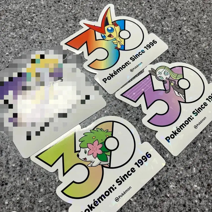 [BUNJANG] Pokemon 30th Anniversary Sticker Set (Viktini, Shaymin, Meloetta) / 교환 포켓몬 30주년 스티커 비크티니 쉐이미 메로엣타