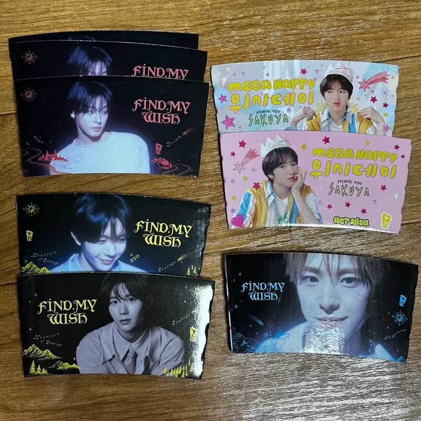 [BUNJANG] NCT WISH Mega Coffee Cup Holder Bundle Set (Riku, Ryo, Yushi, Sakuya) / (일괄) 엔시티위시 메가커피 컵홀더 리쿠, 료, 유우시, 사쿠야