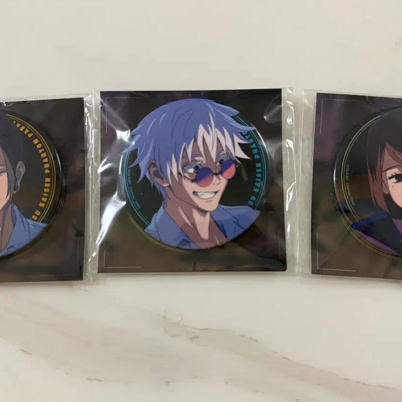 [BUNJANG] Gojo Satoru, Geto Suguru, Shoko Ieiri Can Badge Set / 고죠 게토 쇼코 캔뱃지