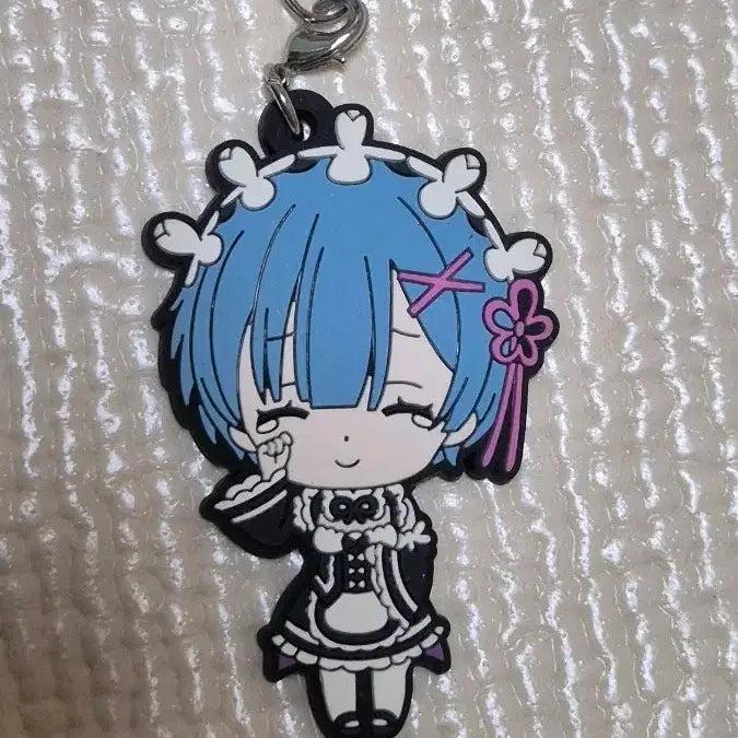 [BUNJANG] Re:Zero Rem Keychain Rubber Strap Merchandise Figure Poster / 리제로 렘 키링 러버스트랩 러버키링 고무키링 굿즈 피규어 포스터