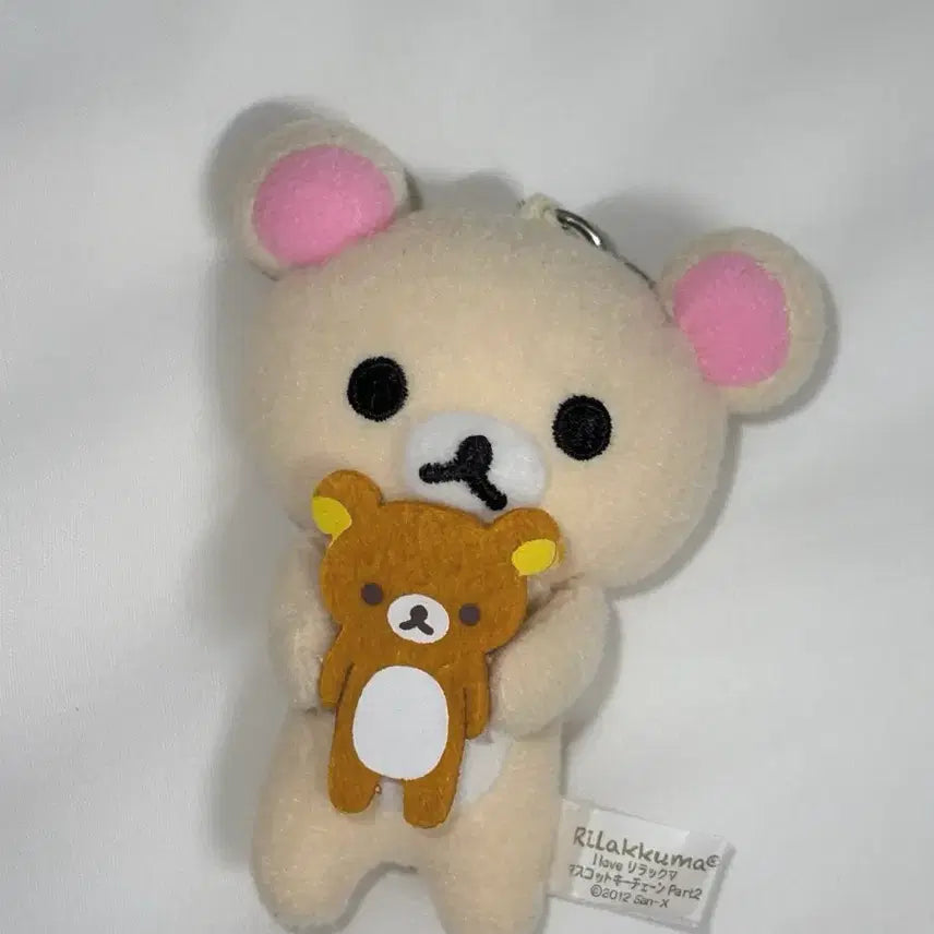 [BUNJANG] San-X Rilakkuma Hugging Korilakkuma 2012 Classic Doll Keychain / 산엑스 리락쿠마 안고있는 코리락쿠마 2012년 고전 인형 키링