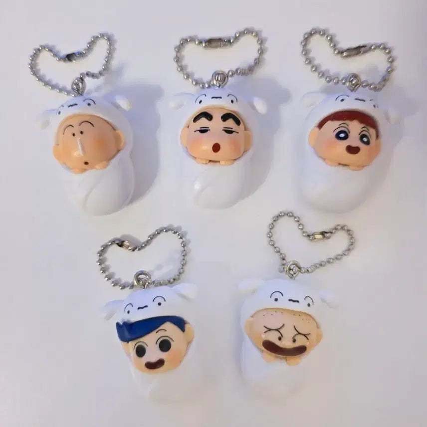 [BUNJANG] Crayon Shin-chan Okurumi White Shiro Dog Baby Carrier Gacha / 짱구 오쿠루미 화이트 흰둥이 포대기 5종 가챠