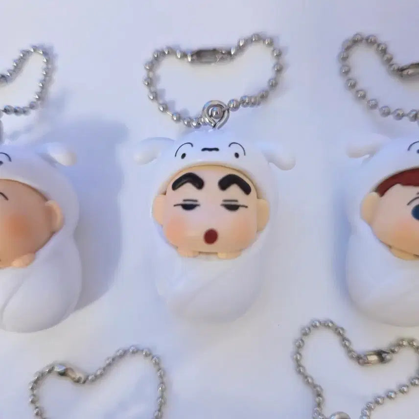 [BUNJANG] Crayon Shin-chan Okurumi White Shiro Dog Baby Carrier Gacha / 짱구 오쿠루미 화이트 흰둥이 포대기 5종 가챠