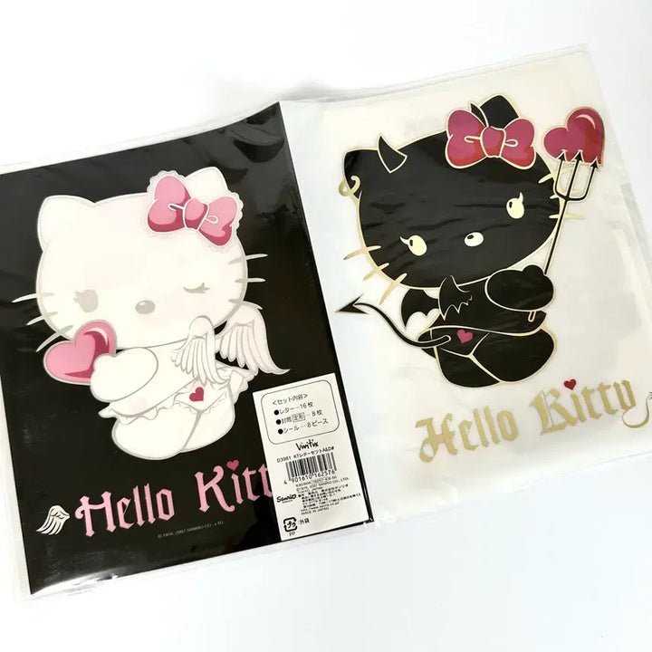 [BUNJANG] Hello Kitty Angel Devil Binder Retro Stationery Set Postcards File Envelopes / [새상품] 초레어 천사악마 키티 고전키티 바인더 레트로 편지지세트 엽서 파일 레터 봉투 세트