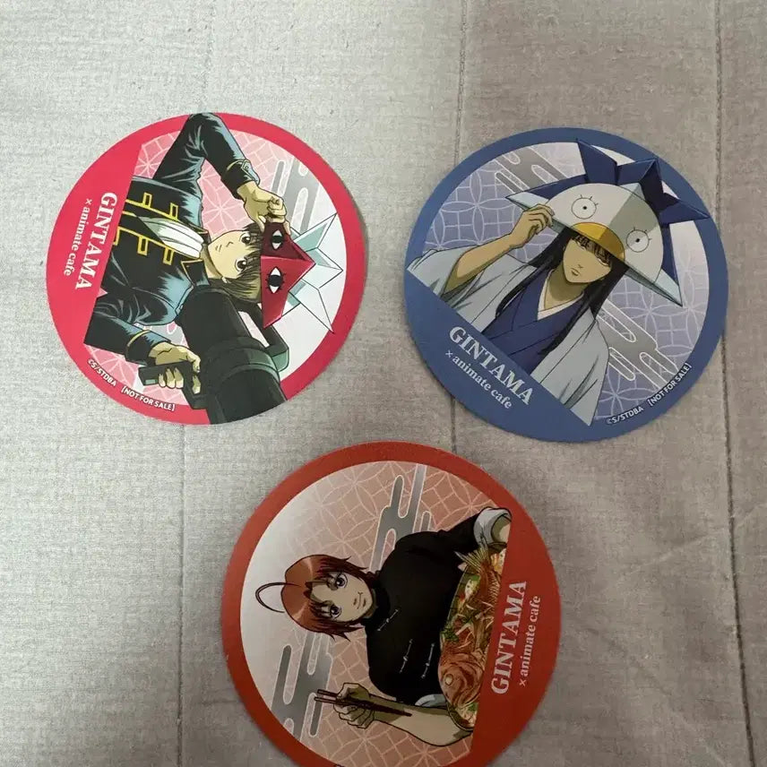 [BUNJANG] Gintama Animate Cafe Coaster Set - Okita, Katsura, Kamui / 은혼 애니메이트 카페 코스터 소고, 카츠라, 카무이