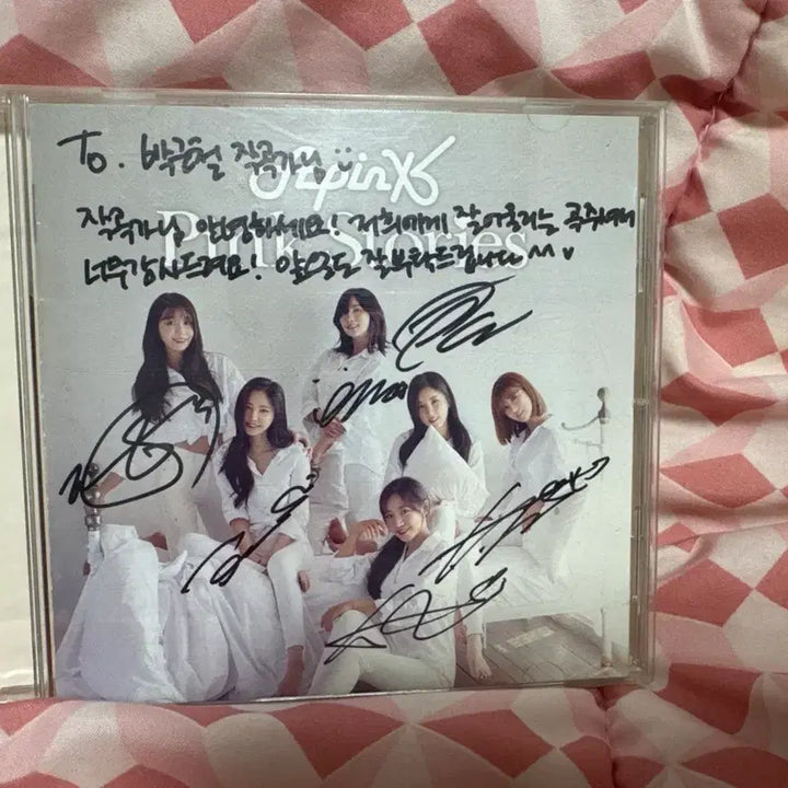 [BUNJANG] Apink Japan 3rd Album Pink Stories Autographed CD Bundle (Bomi Photocard) / [친필싸인/희귀] 에이핑크 일본 3집 Pink Stories 전원 친필 싸인 프로모션용 CD (보미 포카)