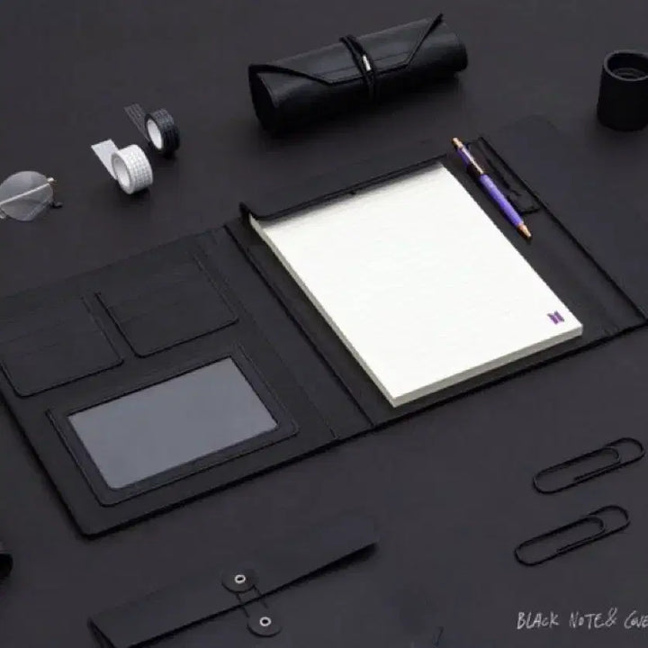[BUNJANG] BTS SUGA Artist-Made Collection Black Note &amp; Cover Set Memo Pad / (미개봉) BTS 아티스트 메이드 컬렉션 슈가 SUGA 블랙노트&amp;커버 세트 메모패드 노트패드