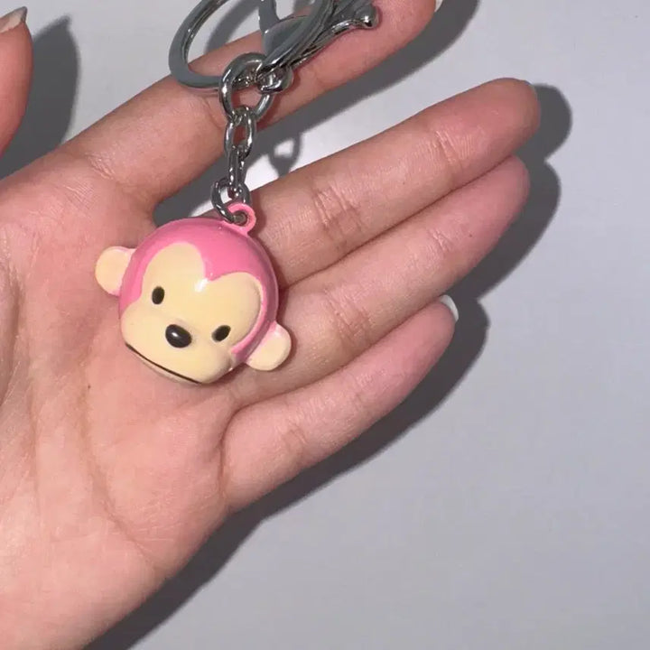 [BUNJANG] Vintage Japanese Pink Monkey Charm Strap / 고전 일본 핑크 원숭이 키링 스트랩 E-sal