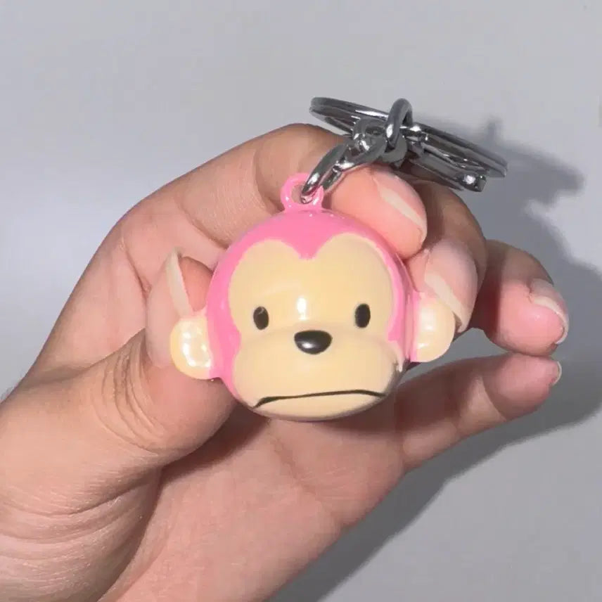 [BUNJANG] Vintage Japanese Pink Monkey Charm Strap / 고전 일본 핑크 원숭이 키링 스트랩 E-sal