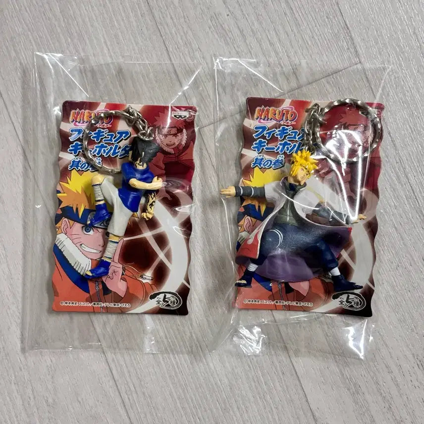 [BUNJANG] Naruto Shippuden Sasuke Minato Figure Keychain Holder Bundle Set / [일괄] 고전 나루토 질풍전 사스케 미나토 피규어 키링 키홀더