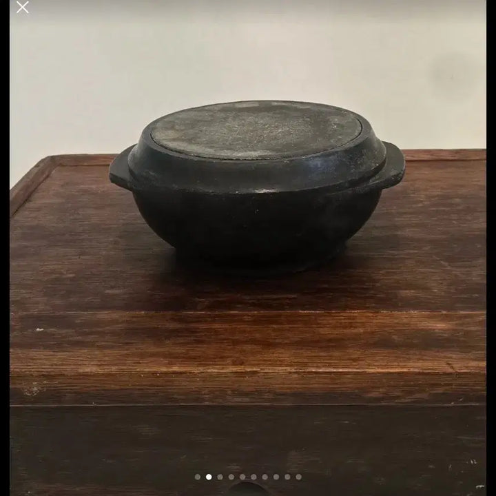 [BUNJANG] Antique Natural Soapstone Pot (Saeong) - 1-2 Person Cookware / 골동품] 옛날 천연 곱돌솥 [새옹/1^2인용 돌밥솥]
