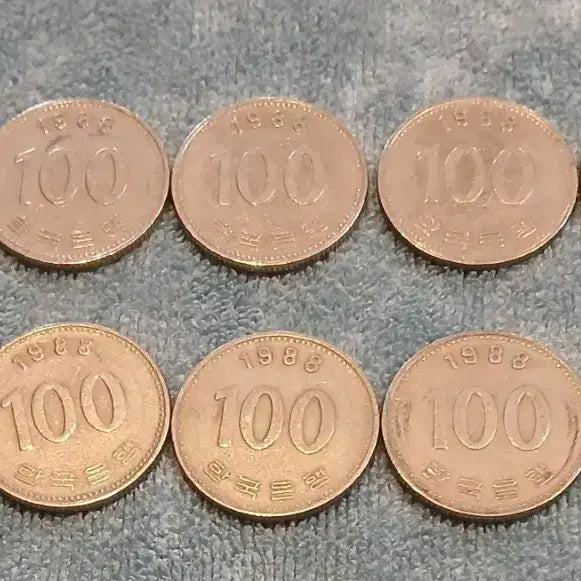 [BUNJANG] 1988 100 Won Coin Bundle Set (10 pcs) / 1988년 100원 동전 10개 일괄
