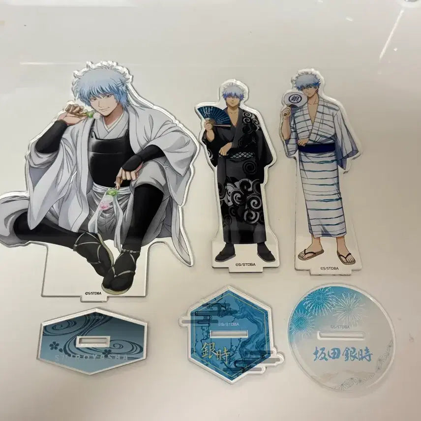[BUNJANG] Gintama Gintoki Dango Fan Yukata Summer Acrylic Stand Bundle Set / 은혼 긴토키 아크릴 스탠드 일괄 - 당고 부채 유카타 여름