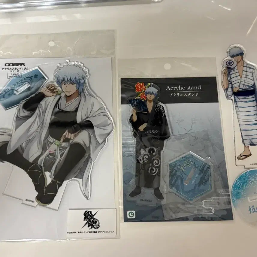 [BUNJANG] Gintama Gintoki Dango Fan Yukata Summer Acrylic Stand Bundle Set / 은혼 긴토키 아크릴 스탠드 일괄 - 당고 부채 유카타 여름