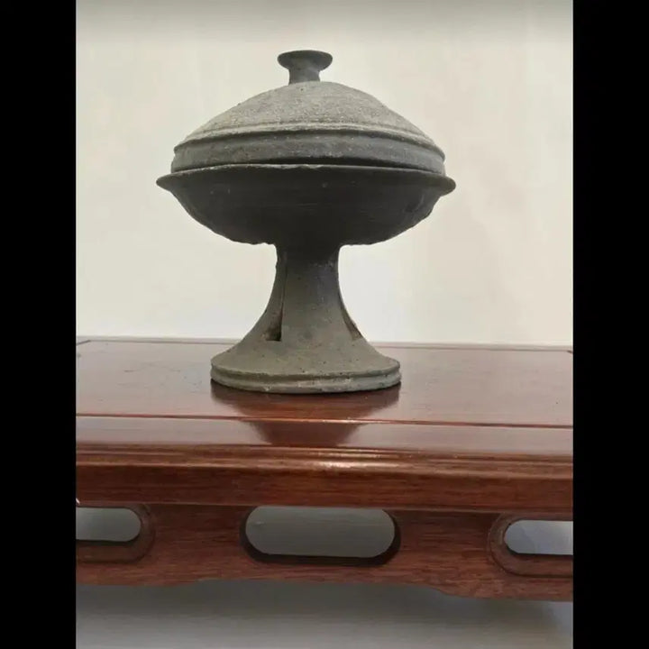 [BUNJANG] Ancient Korean Gaya/Silla Period Pottery Ritual Vessels (Covered Footed Bowl and Base) / 가야/신라] 삼국시대 토기 제기(유개고배) 및 땅제기 입니다