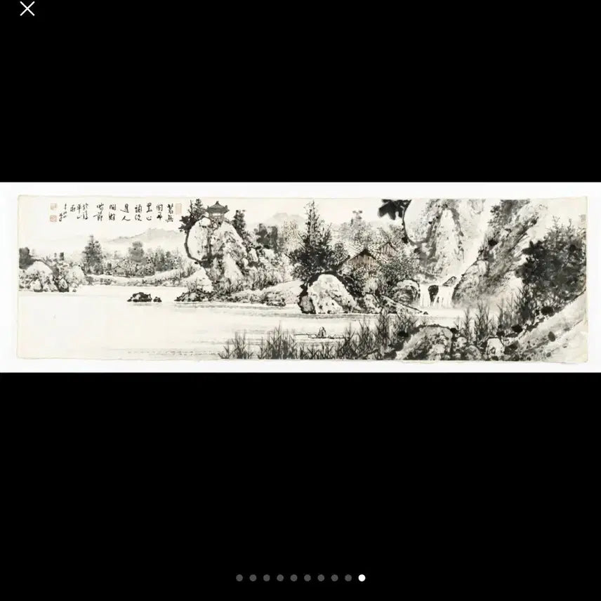 [BUNJANG] Cheongsan Kim Tae-ho Ink Wash Landscape Painting (Gosan Yusu-do) / 청산김태호 화백의 수묵산수화입니다.