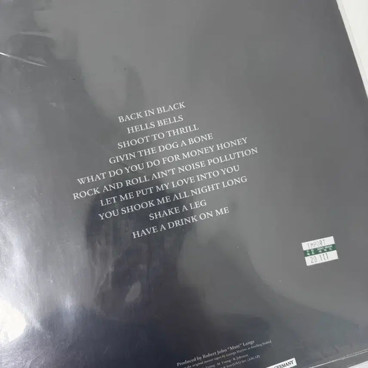 [BUNJANG] AC/DC Back in Black LP / AC/DC 백인블랙 LP