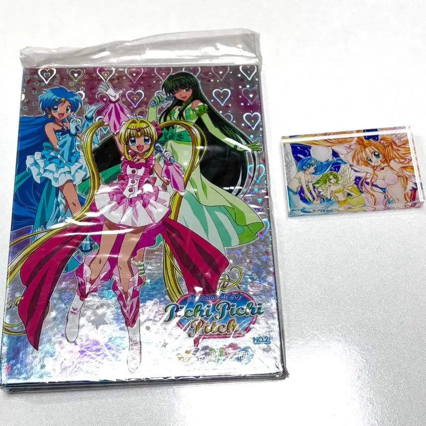 [BUNJANG] Mermaid Melody Pichi Pichi Pitch Chinese Collect Book &amp; Original Art Acrylic Block / 머메이드 멜로디 피치피치핏치 중국 콜렉트북 + 원화아크릴블럭