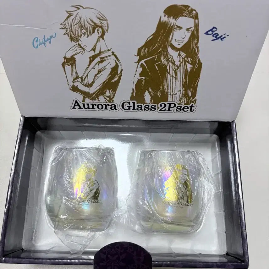 [BUNJANG] Tokyo Revengers Chifuyu Aurora Glass Cup / 도쿄리벤저스 도리벤 치후유 바지 오로라 글라스 유리컵