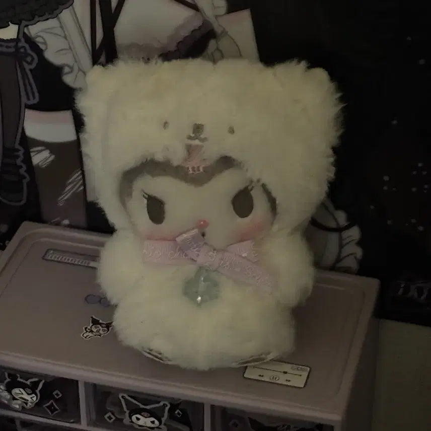 [BUNJANG] Sanrio Kuromi Fuwa Fuwa Snow Bear Mascot / 산리오 후와후와 스노우쿠마 쿠로미 마스코트