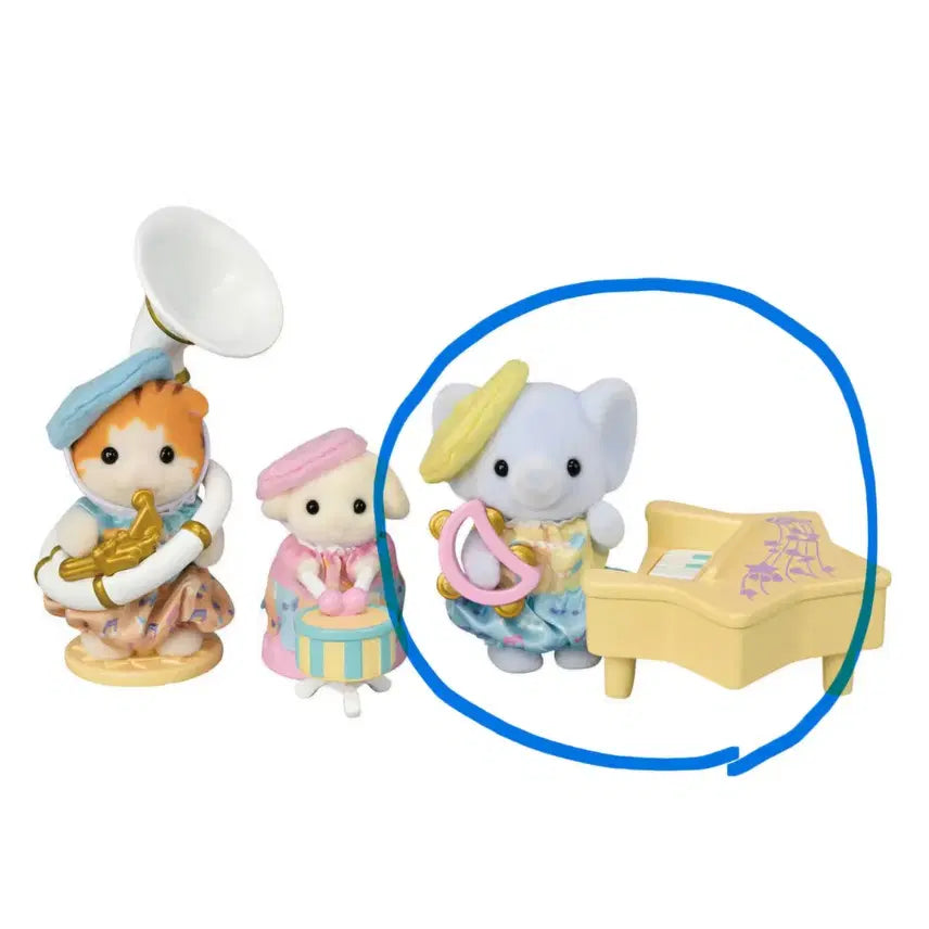 [BUNJANG] Sylvanian Families Elephant and Piano Set / 실바니안 코끼리와 피아노